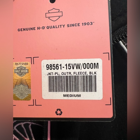 Harley Davidson Fleece Zip up Jacket Pink Label edition - Picture 5 of 10